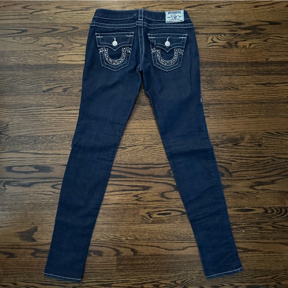 True Religion US 27 Julie Skinny Jeans with Rhinestones - Picture 2 of 15